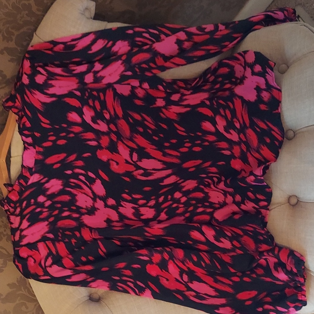 Pink/Black Blouse
